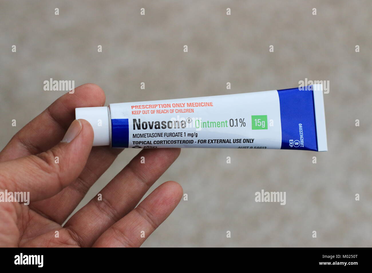 Novasone Ointment isolated Stock Photo