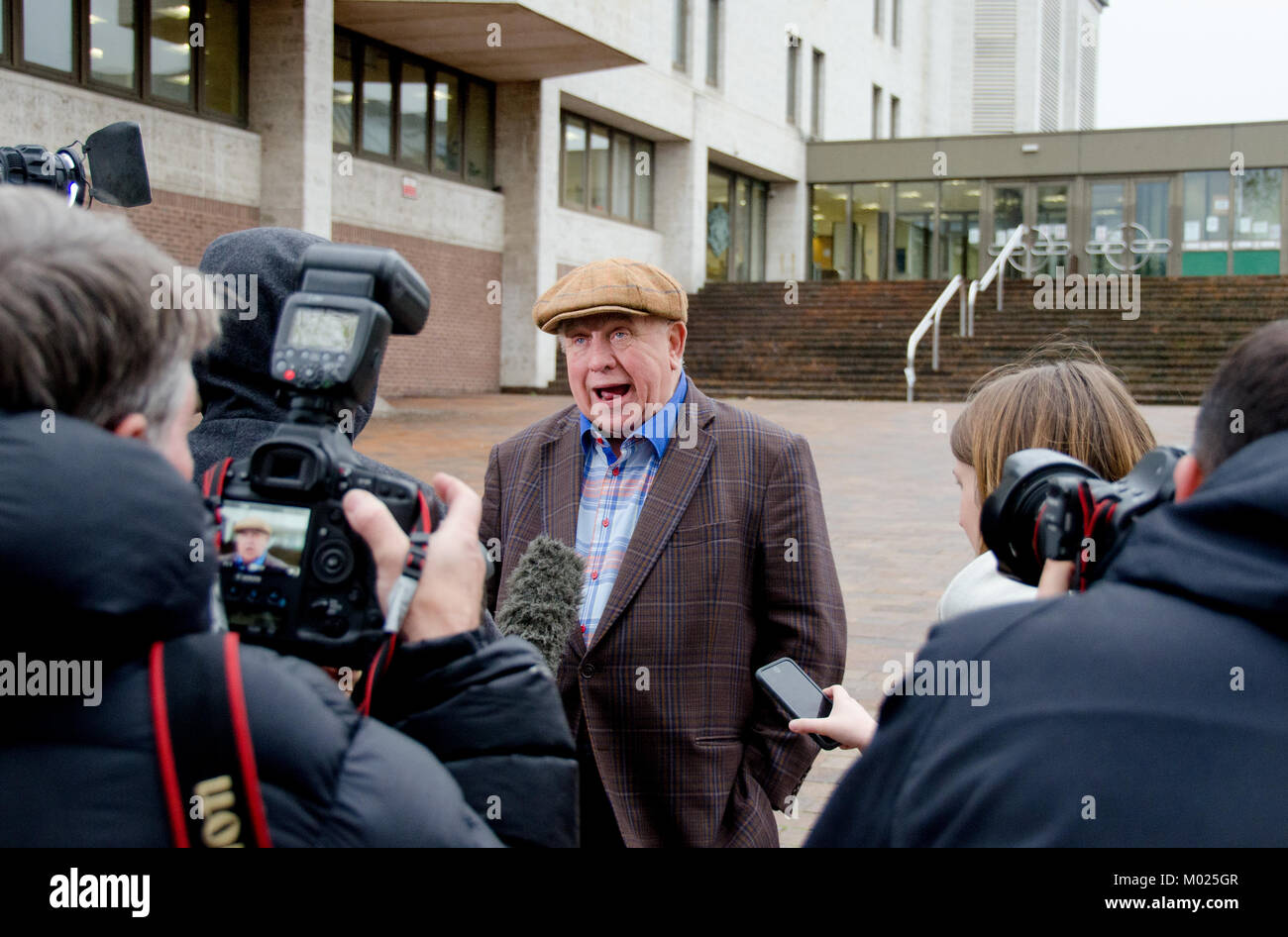 Fergus Wilson, landlord in Kent, England, at Maidstone Crown Court (2017) after being found in contravention of section 13 of the Equality Act 2010. Stock Photo