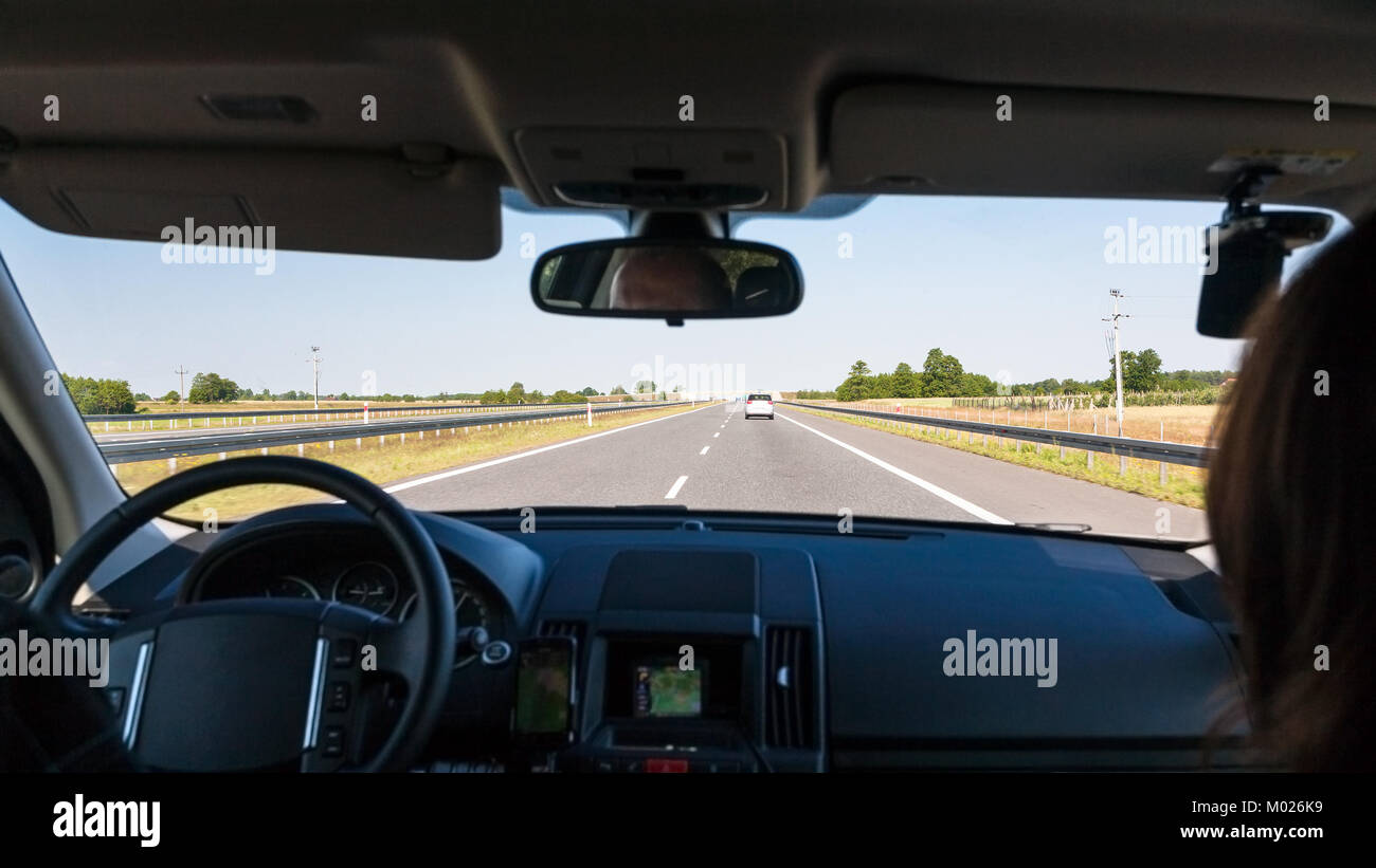 travel to Poland driving car on Autostrada Wolnosci (Motorway of