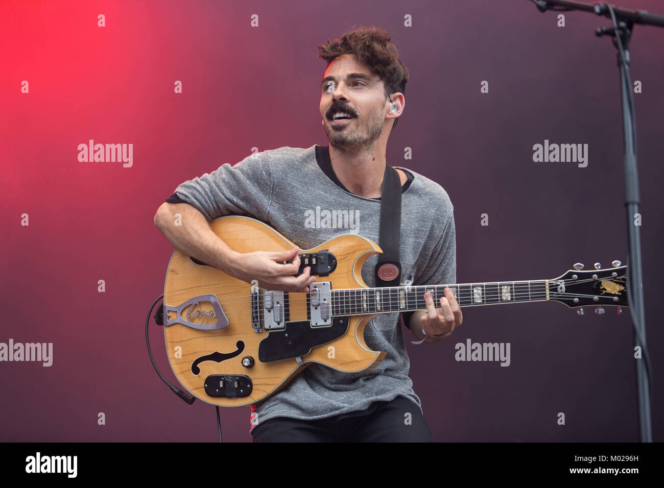 The American indie rock band Local Natives performs a live concert at ...