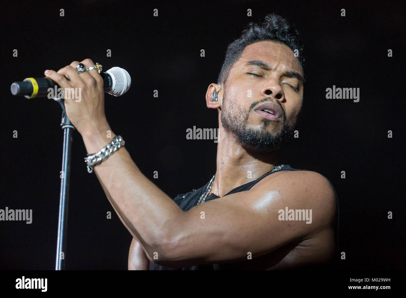 The American soul and R&B-singer, songwriter and musician Miguel Jontel ...