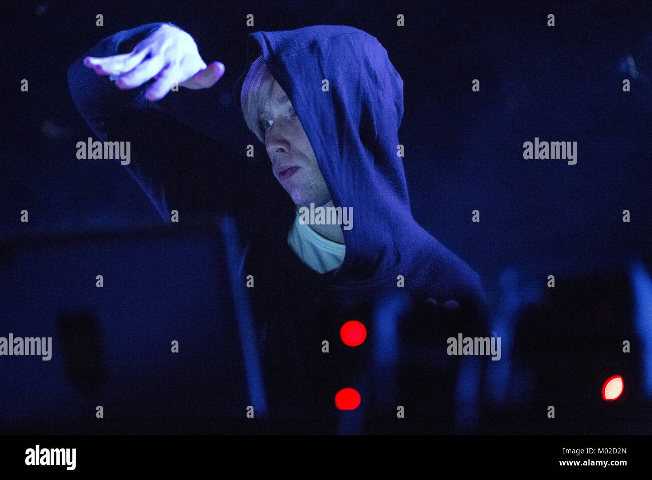 The Finnish electronic music duo Phantom performs a live concert at the