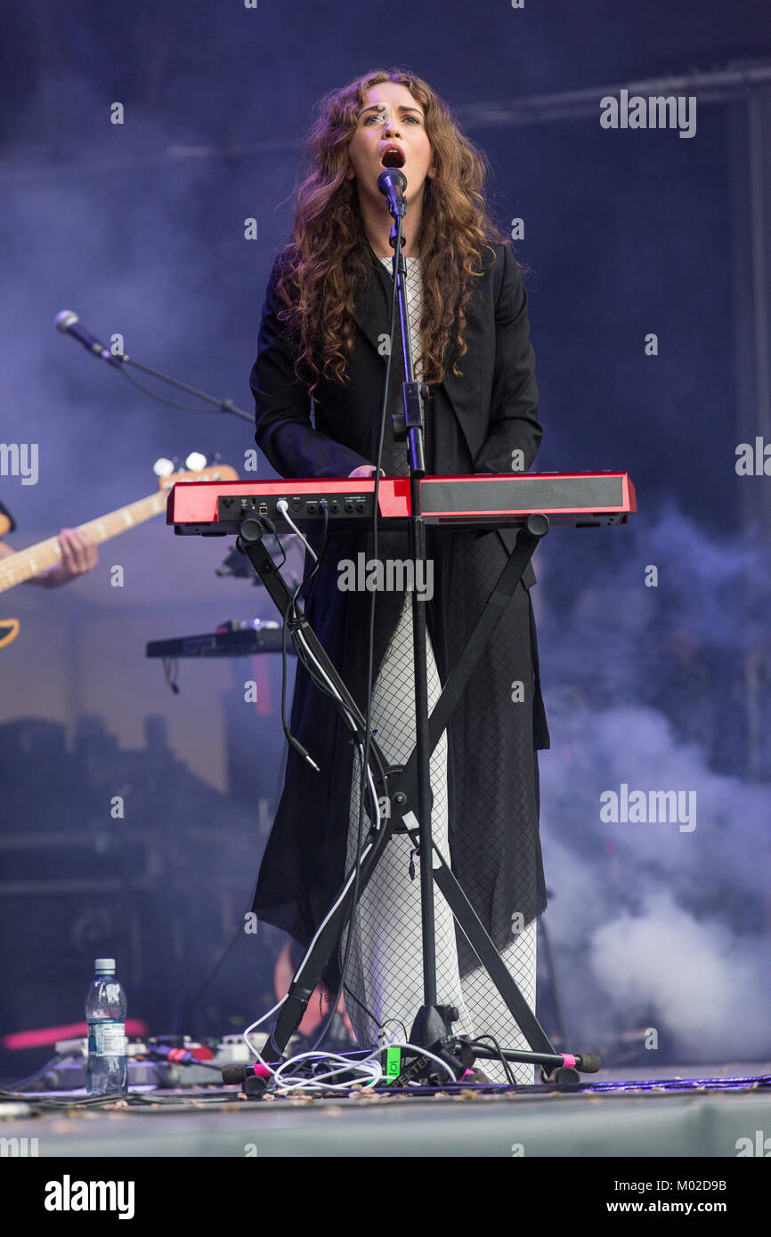 The English singer and songwriter Rae Morris performs a live concert at ...