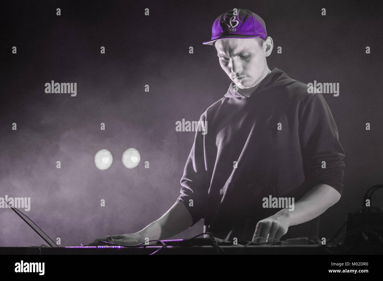 The Icelandic electronic music trio Samaris performs a live concert at