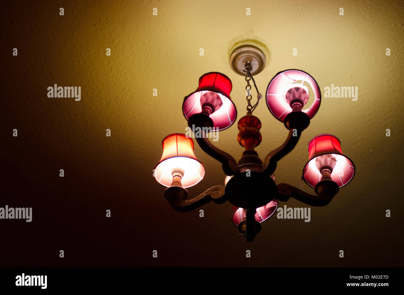 Vintage lights in a room Stock Photo