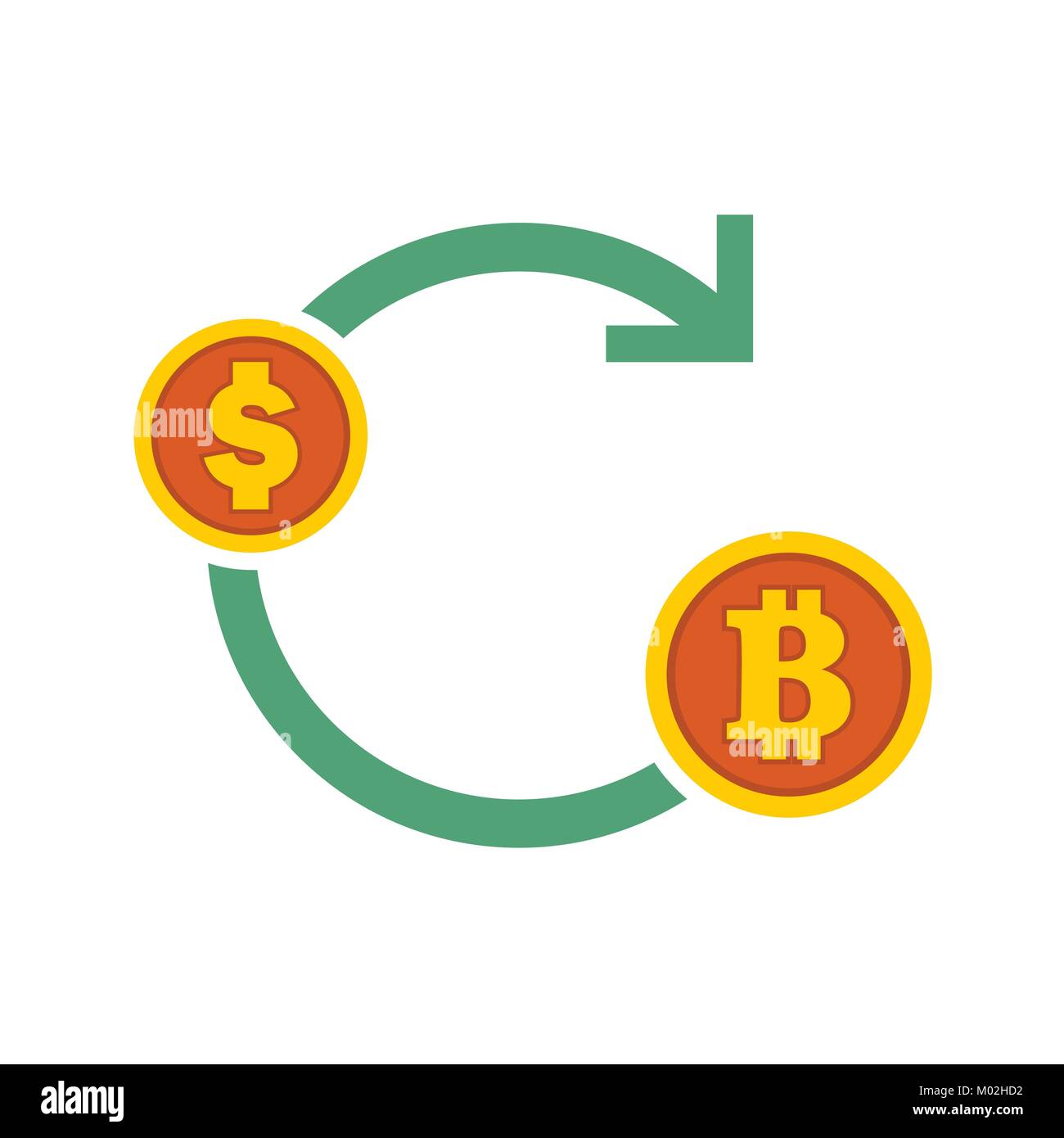 Bitcoin Exchanges Flow Symbol Vector Illustration Graphic Design Stock