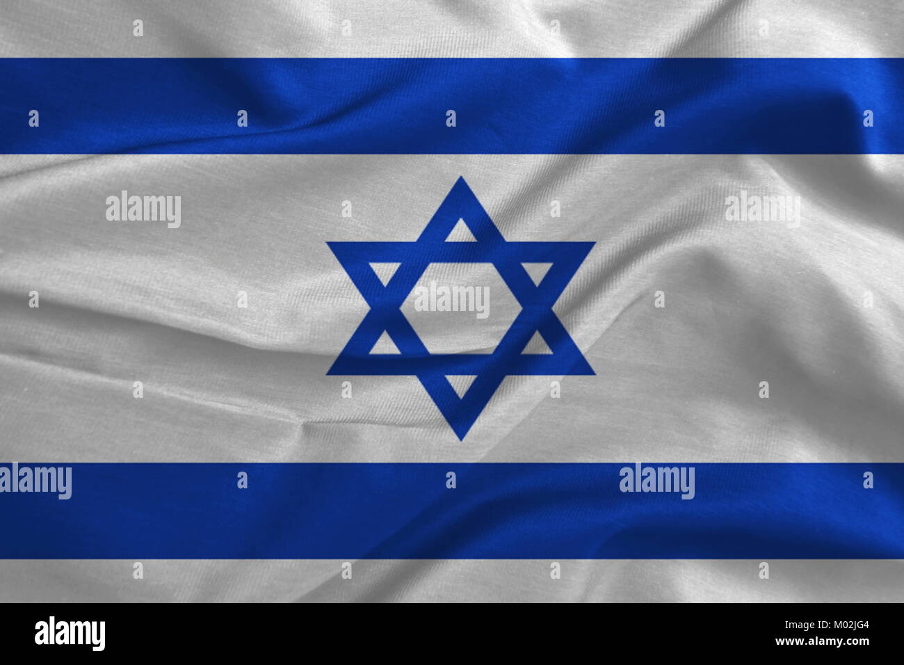 Waving colorful fabric Israeli flag Stock Photo Alamy
