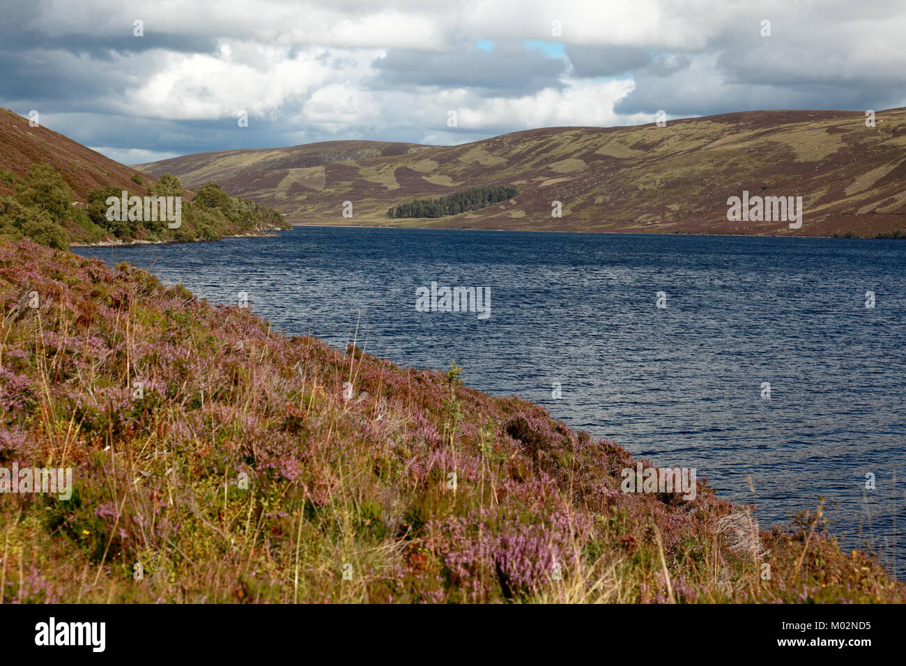 Loch Muick in Glen Muick on the Balmoral Estate south of Braemar and Ballater in Aberdeenshire, Scotland Stock Photo