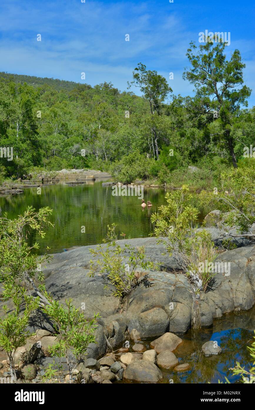 A couple enjoying being together, Alligator Creek, Bowling Green Bay