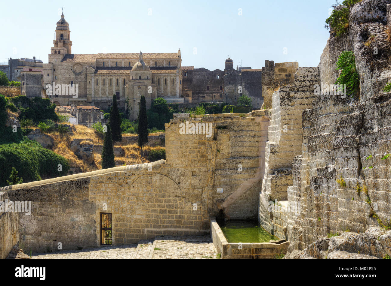 Italy,Apulia,Gravina in Puglia,cityscape with the cathedral Stock Photo