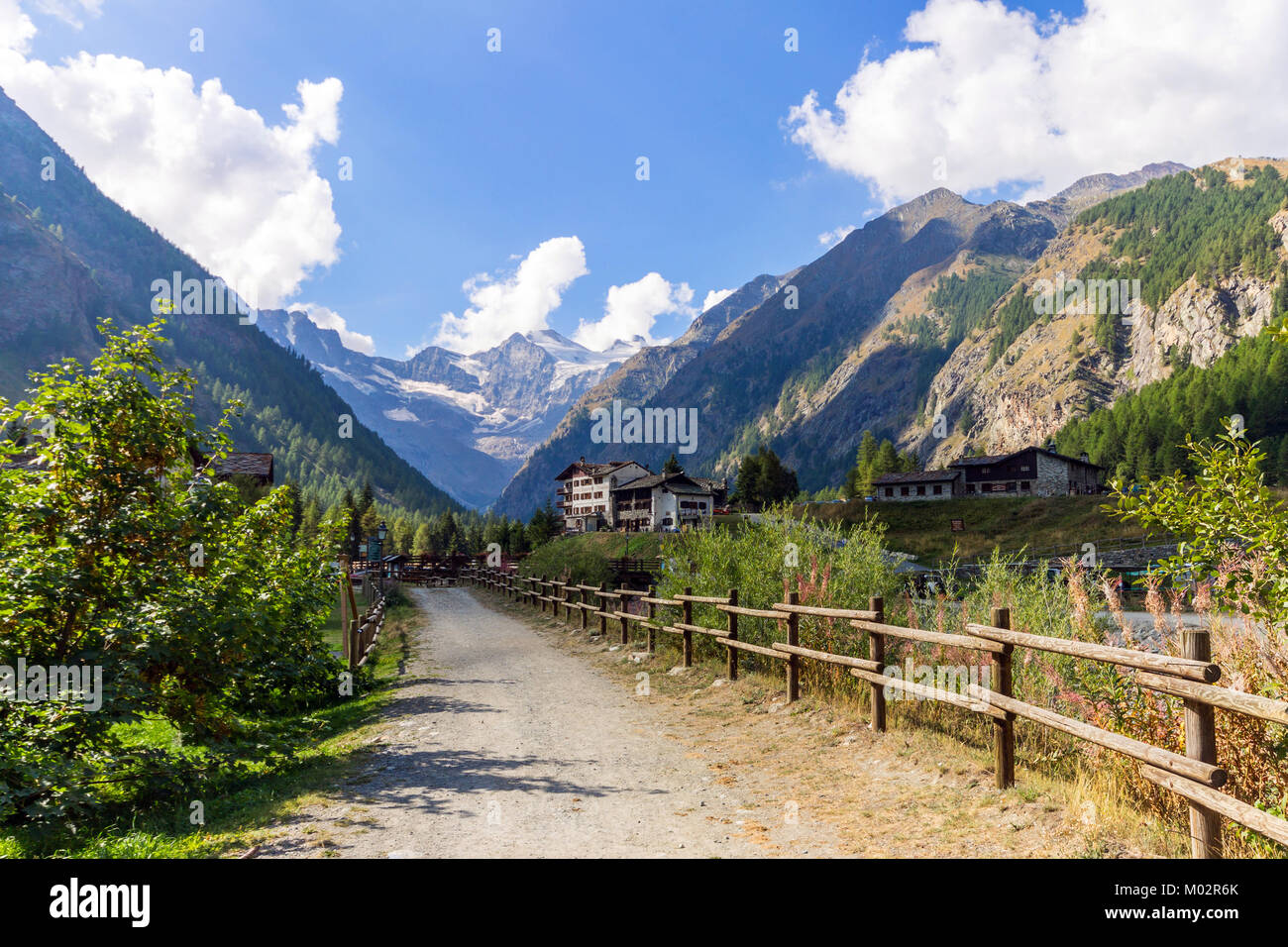 Italy,Aosta Valley,Valnontey,Gran Paradiso mountain in backgroung Stock Photo