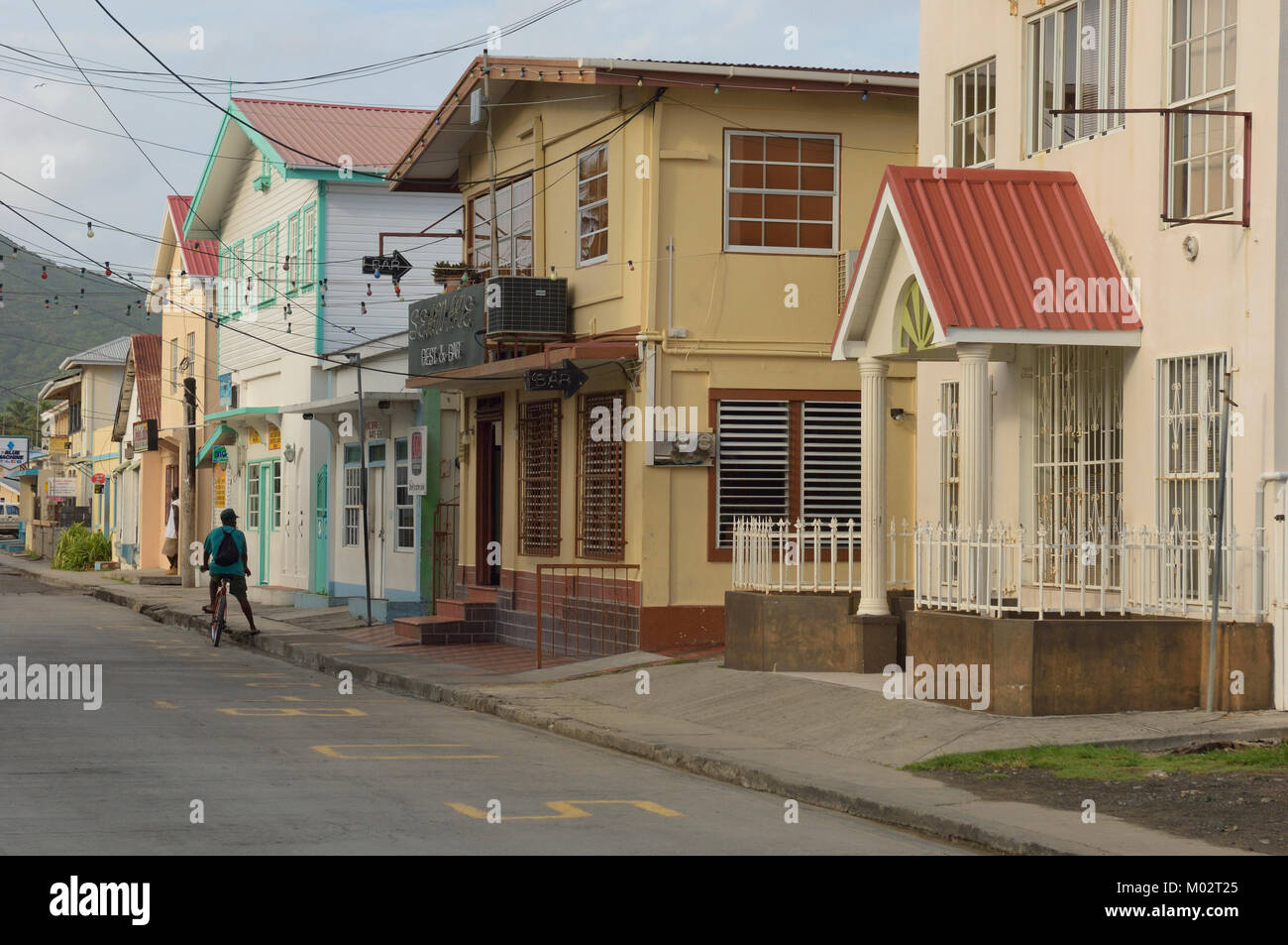 The capital city of Hillsborough, Carriacou, Grenadine Islands, Caribbean Stock Photo