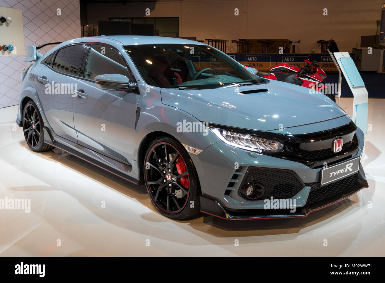 BRUSSELS - JAN 10, 2018: Honda Civic Type R high performance car showcased  at the Brussels Motor Show Stock Photo - Alamy