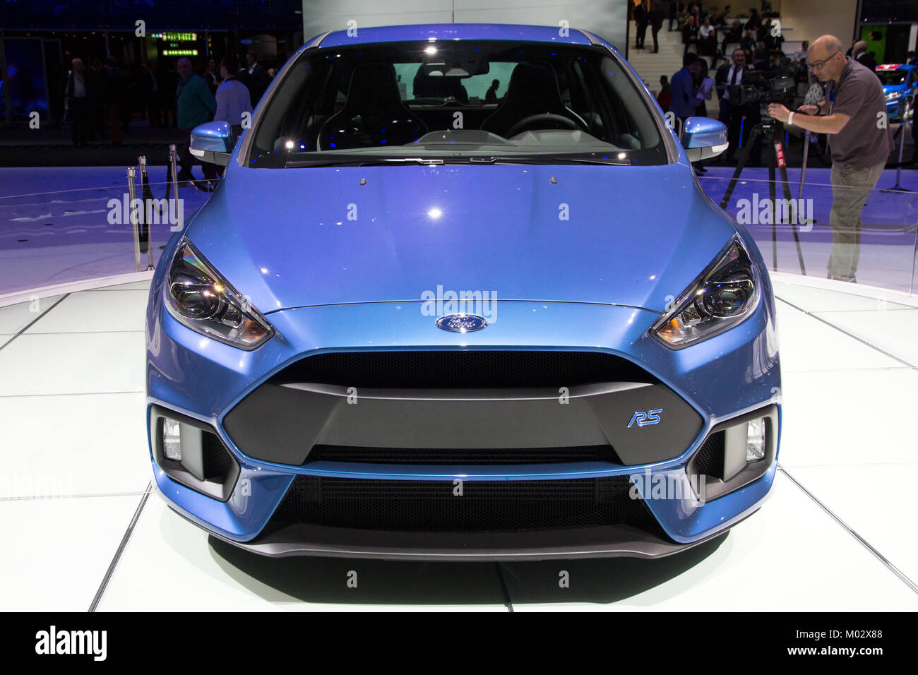 GENEVA, SWITZERLAND - MARCH 3, 2015: 2016 Ford Focus RS debuts at the 85th  International Geneva Motor Show in Palexpo Stock Photo - Alamy