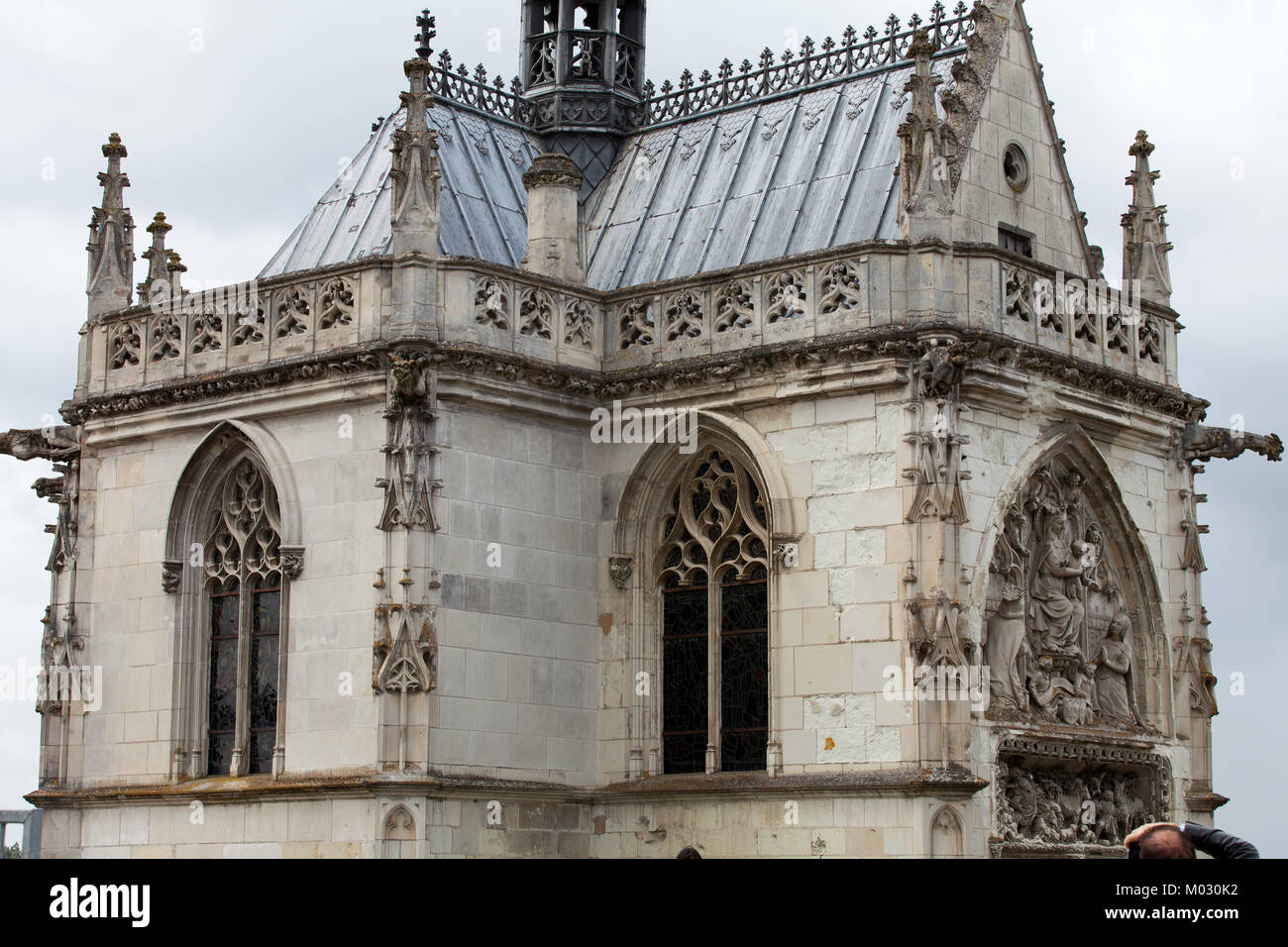 Chapel St. Hubert where Leonardo Da Vinci is buried in Amboise, France. Stock Photo