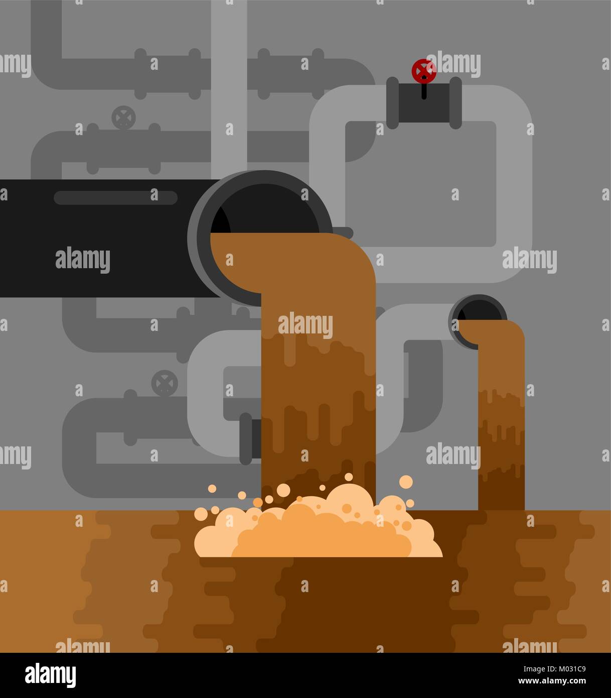 Underground sewerage System pipe. Water supply and Sanitation Sewage