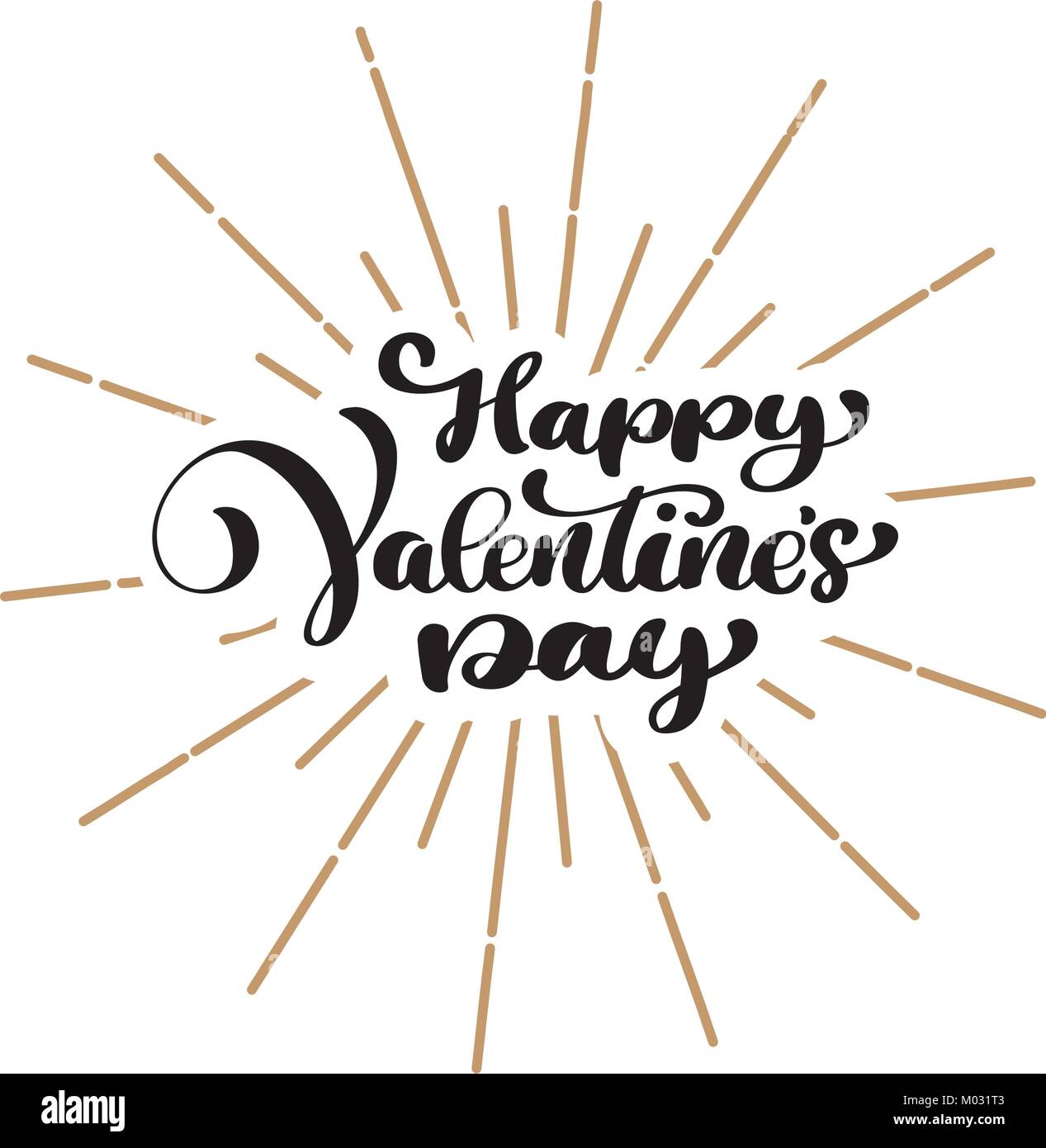 Happy Valentines Day typography poster with handwritten calligraphy ...