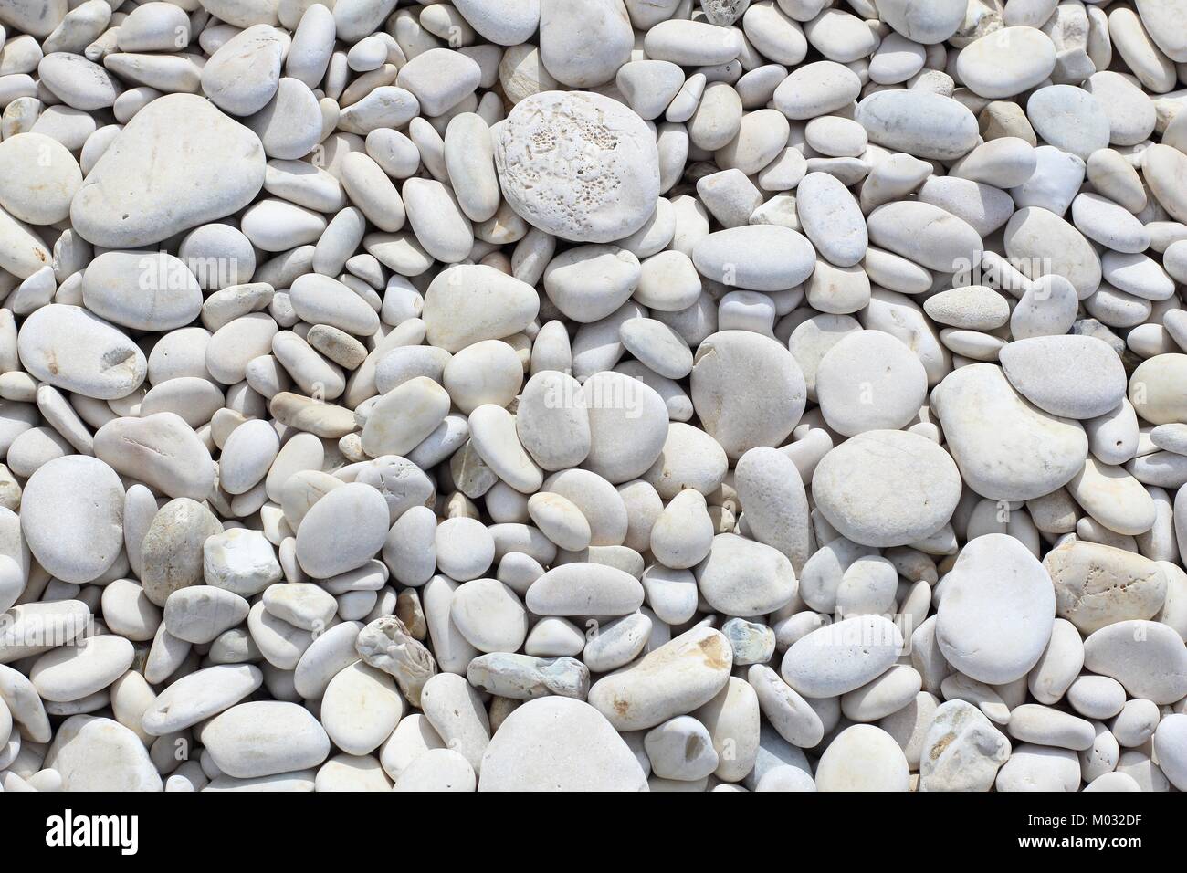 White Zen Stone Beach In Corfu Island Greece Stock Photo Alamy
