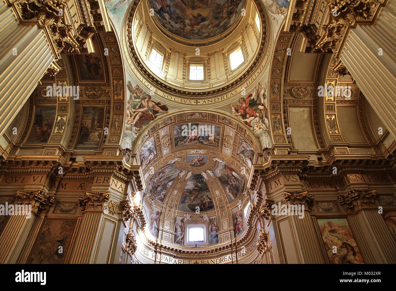 ROME - APRIL 9: Famous San Carlo ai Catinari church interior on April 9 ...