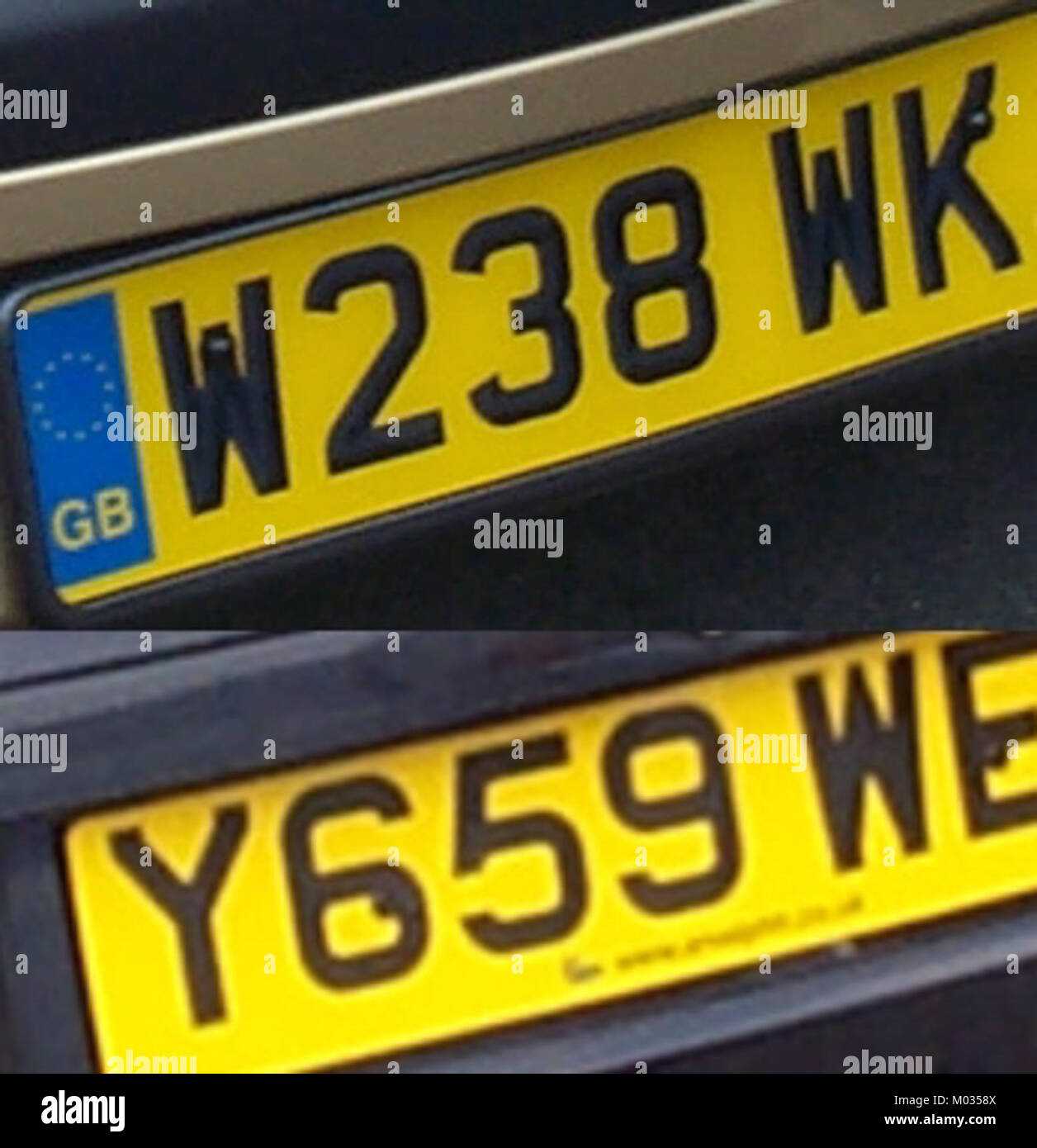 British car number plates Stock Photo - Alamy