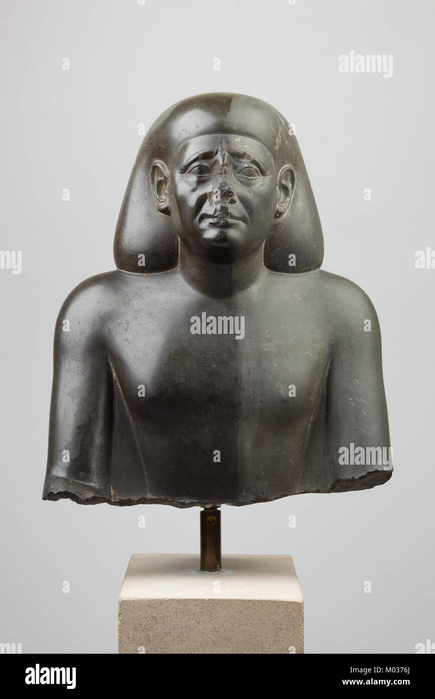 The bust represents an official from the ancient civilization ...