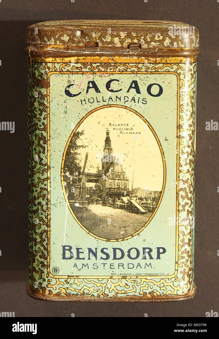 Cacao Hollandais, Bensdorp Amsterdam blik pic1 Stock Photo