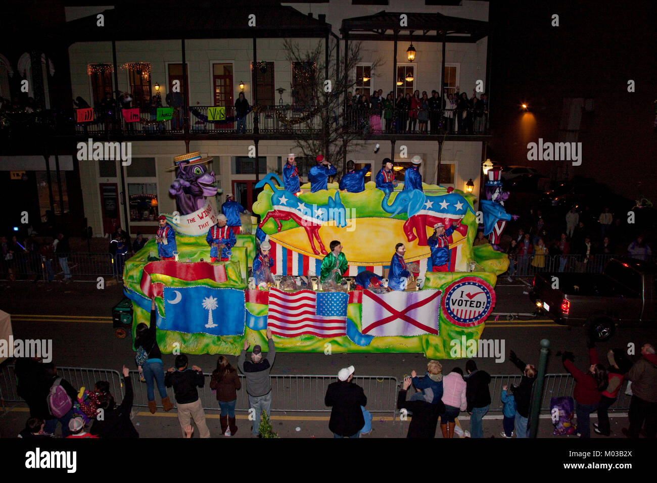 Mardi Gras Political Float, Mobile, Alabama Stock Photo Alamy