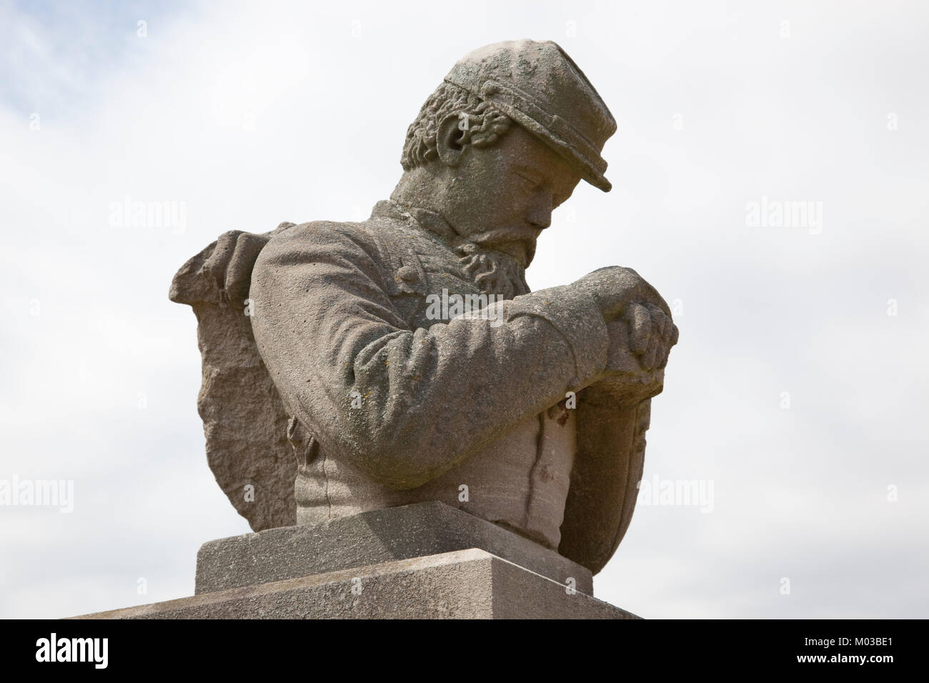 Grave Sculpture of a Confederate Soldier Stock Photo