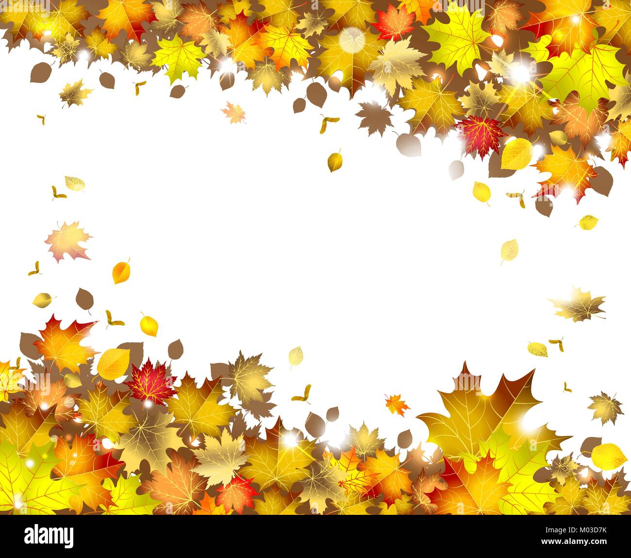 background of falling autumn leaves Stock Vector