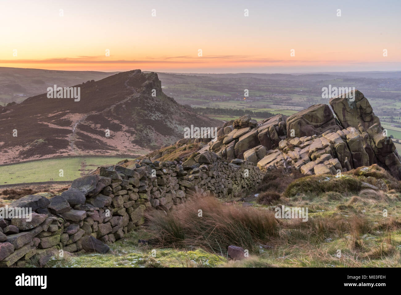 The Roaches - Peak District Sunrise Stock Photo