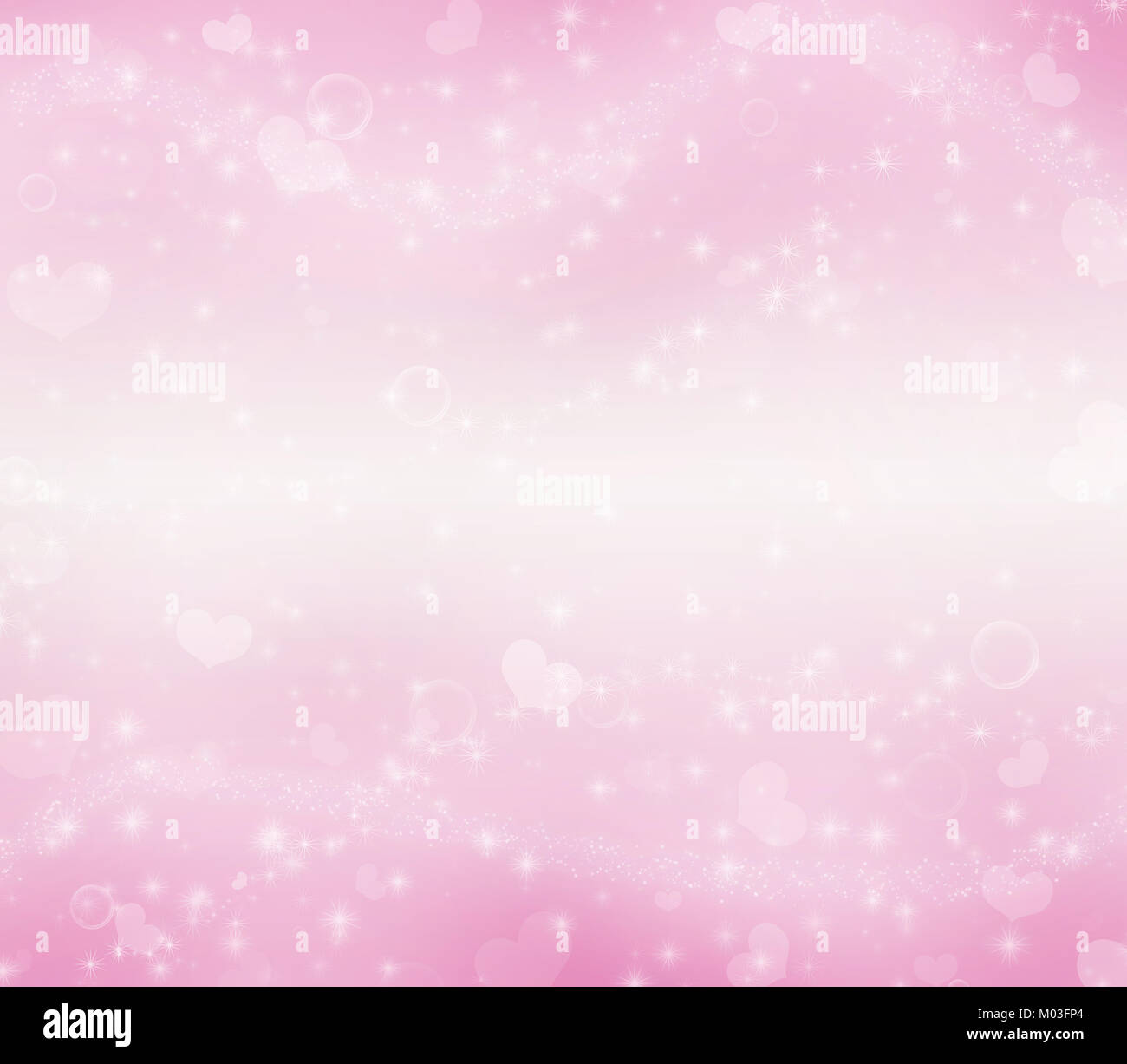 Light Pink Valentine S Day Background With Hearts Glittery And