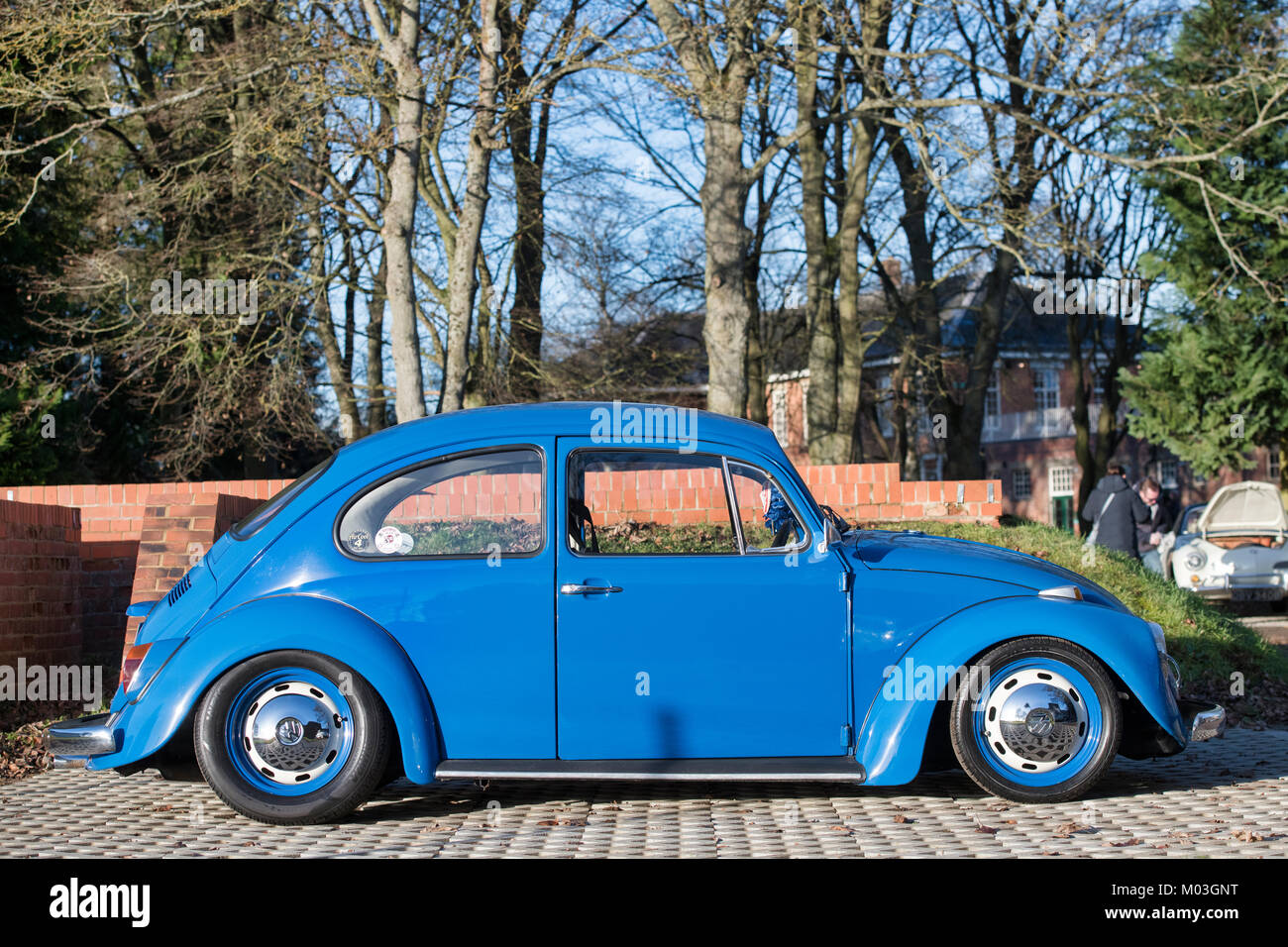 1972 1300cc VW Beetle car at Bicester Heritage Centre. Oxfordshire, England Stock Photo