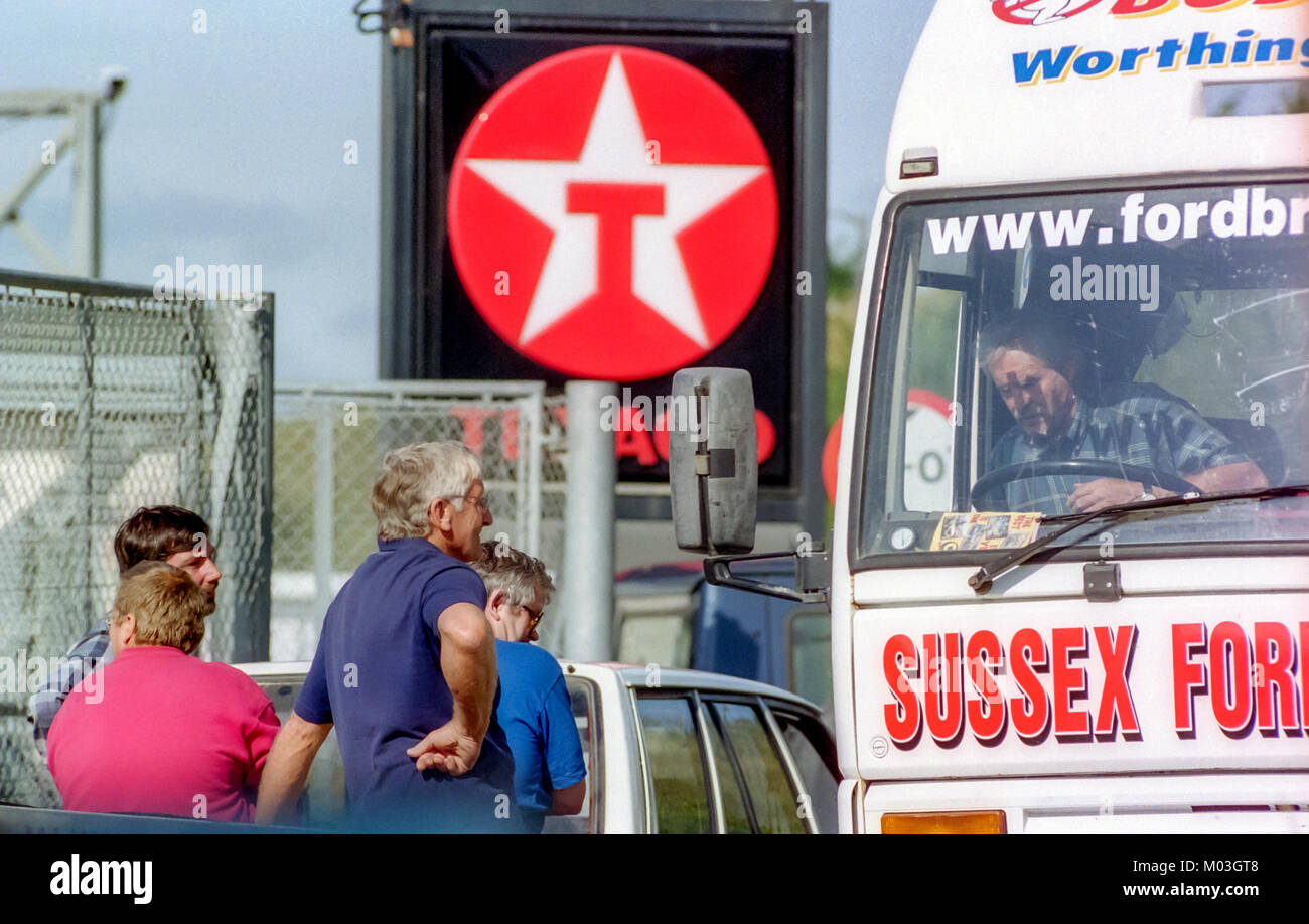 Fuel blockade at Shoreham Harbour Stock Photo