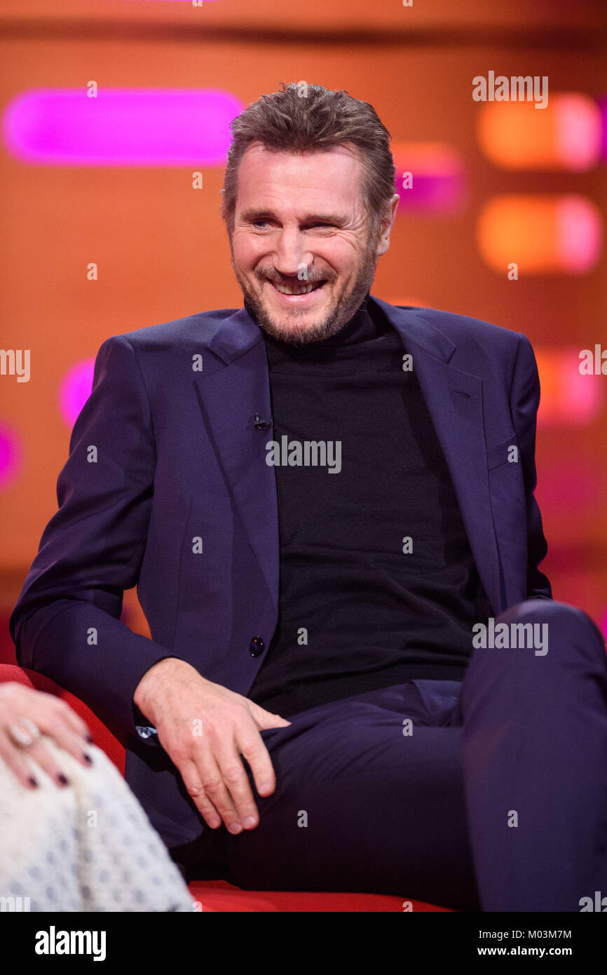 Liam Neeson, during the filming of the Graham Norton Show at The London