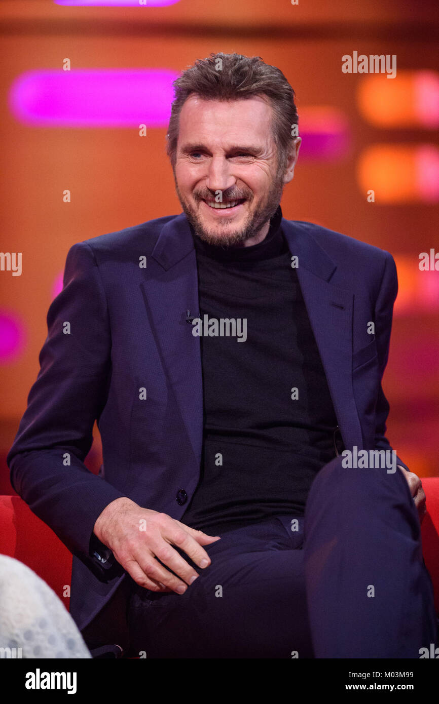 Liam Neeson, during the filming of the Graham Norton Show at The London