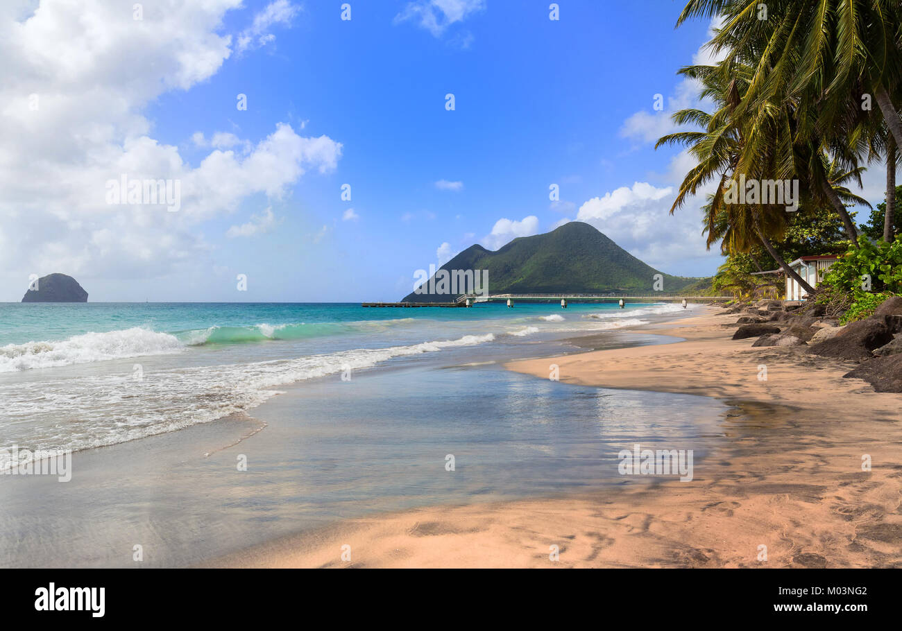 The Caribbean beach , Martinique island Stock Photo Alamy