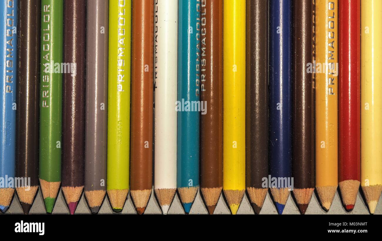 Colorful Pastel Pencil Crayons Stock Photo