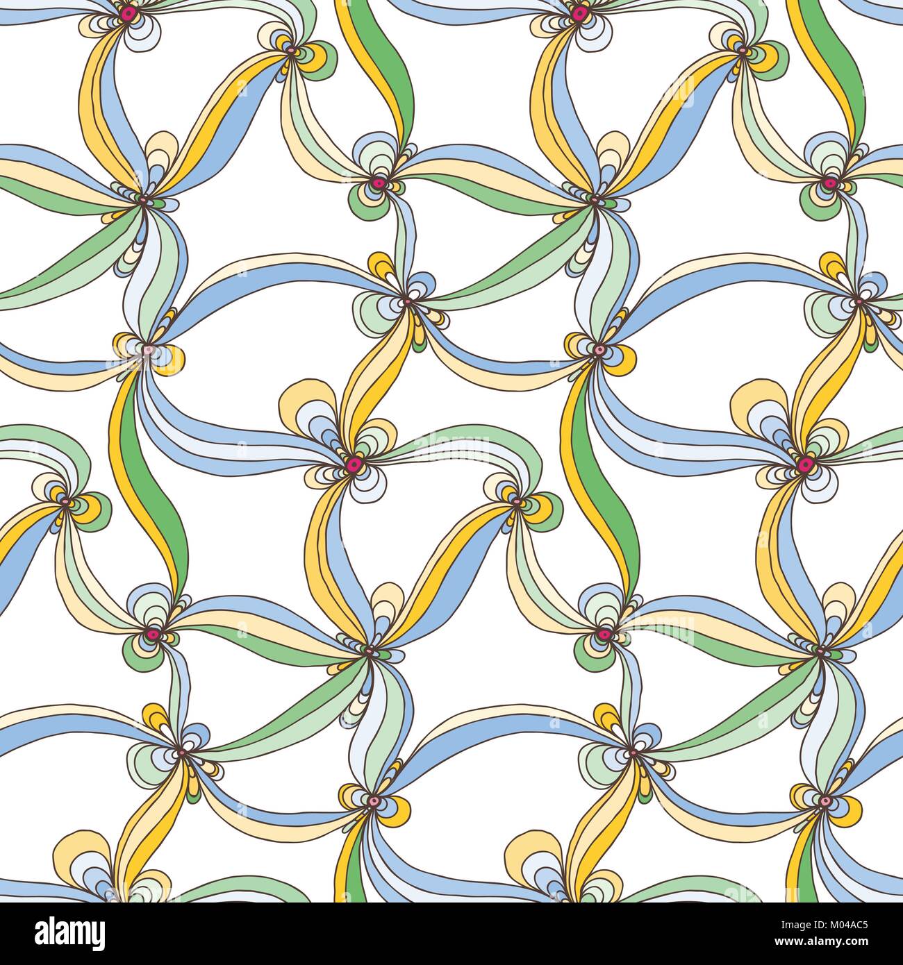 Vector doodle seamless pattern with ink brush or pen strokes. Abstract ...