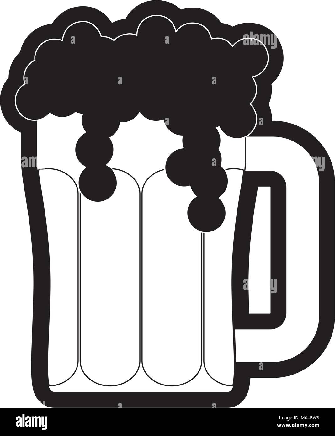 Mug of beer with foam Stock Vector Image & Art - Alamy