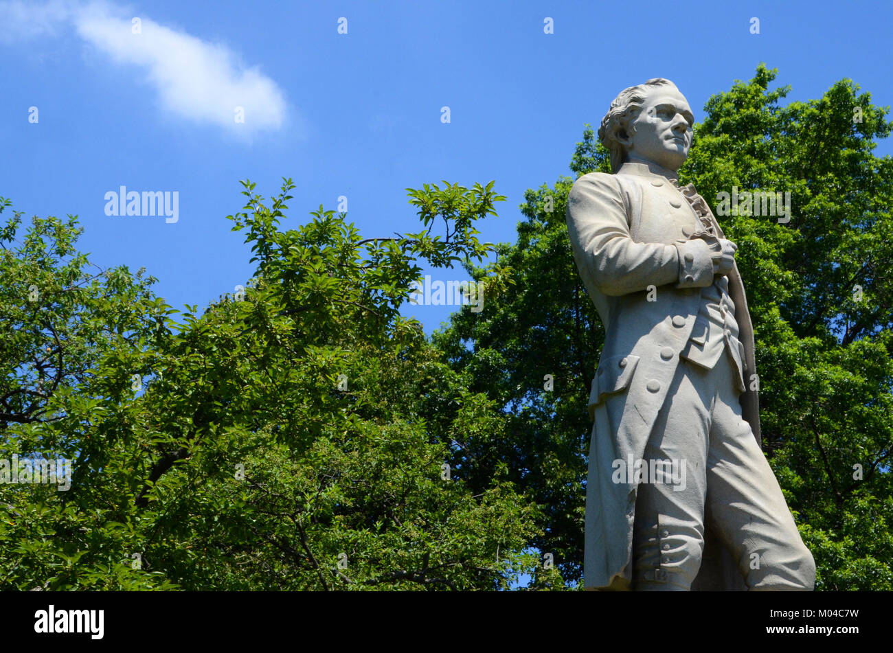 the alexander hamilton statue central park new york USA Stock Photo Alamy