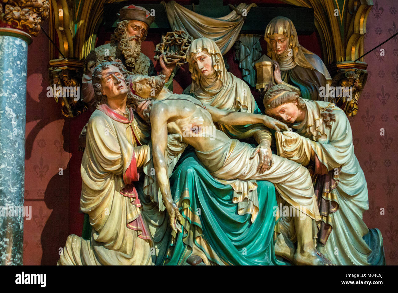 The 13th Station of The Cross inside of The Cologne Cathedral- Koln, Germany Stock Photo