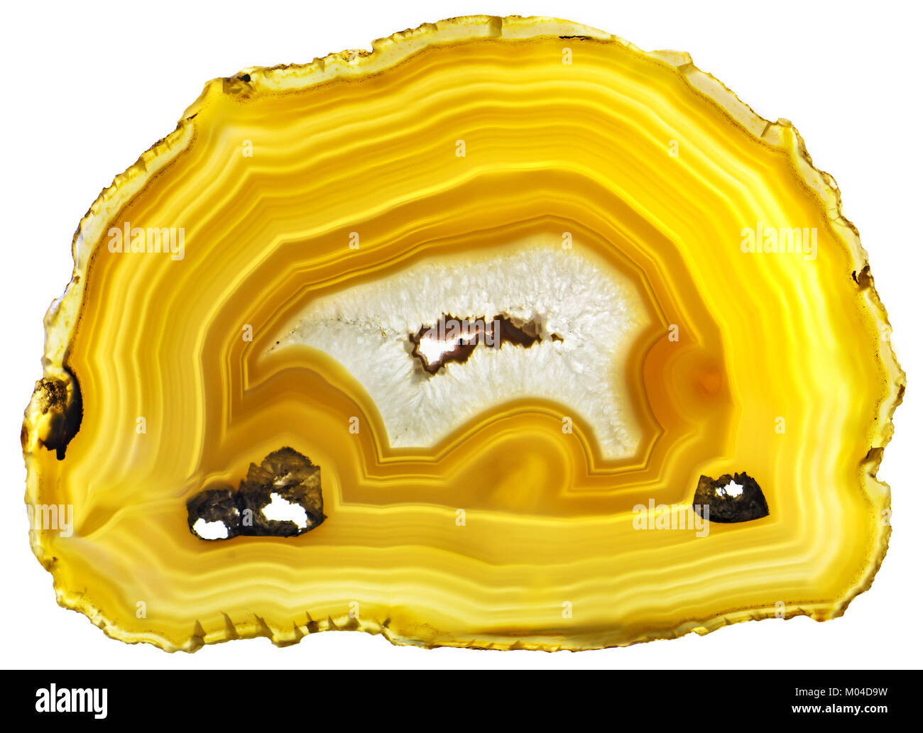 Agate Crystal cross section isolated on white background Stock Photo ...