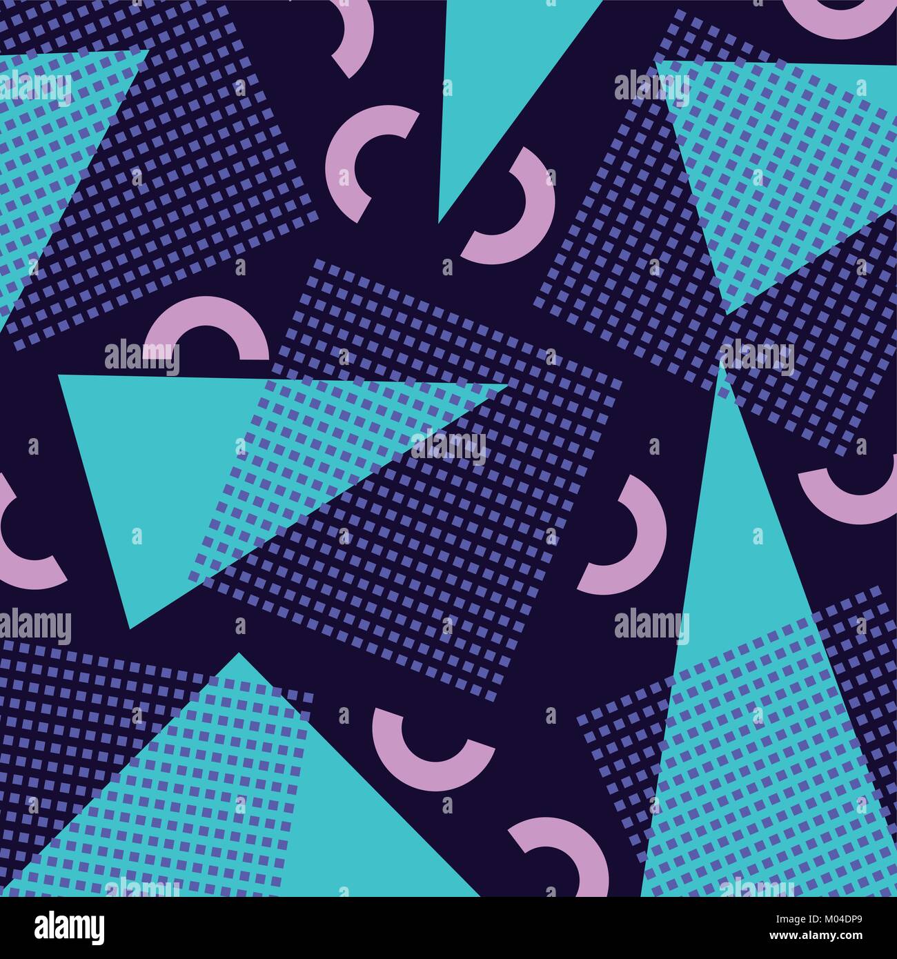 geometric seamless pattern trendy memphis design retro background ...