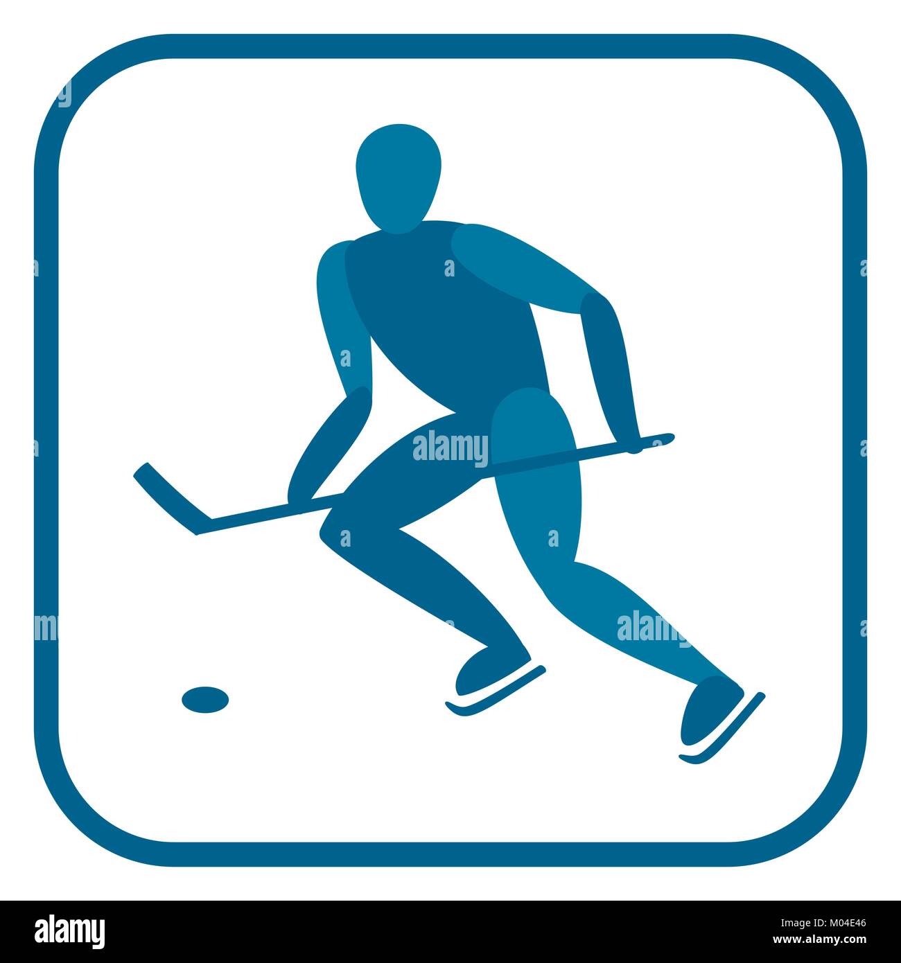 Ice hockey emblem. Stock Vector