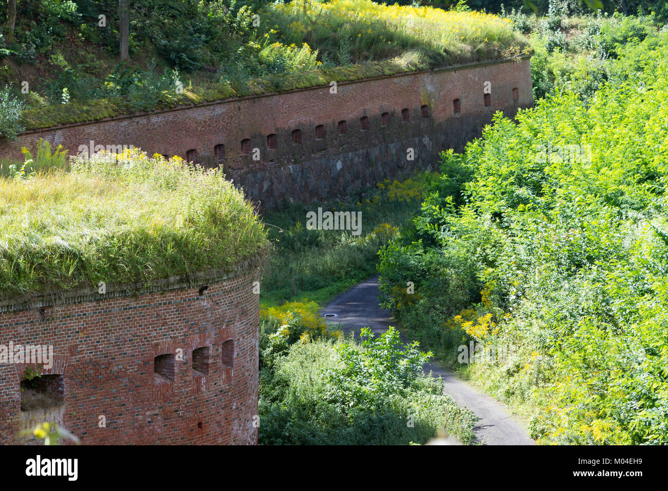 Boyen Fortress is a former Prussian fortress located in the western part of Gizycko, in Warmian-Masurian Voivodeship, northeastern Poland. Stock Photo