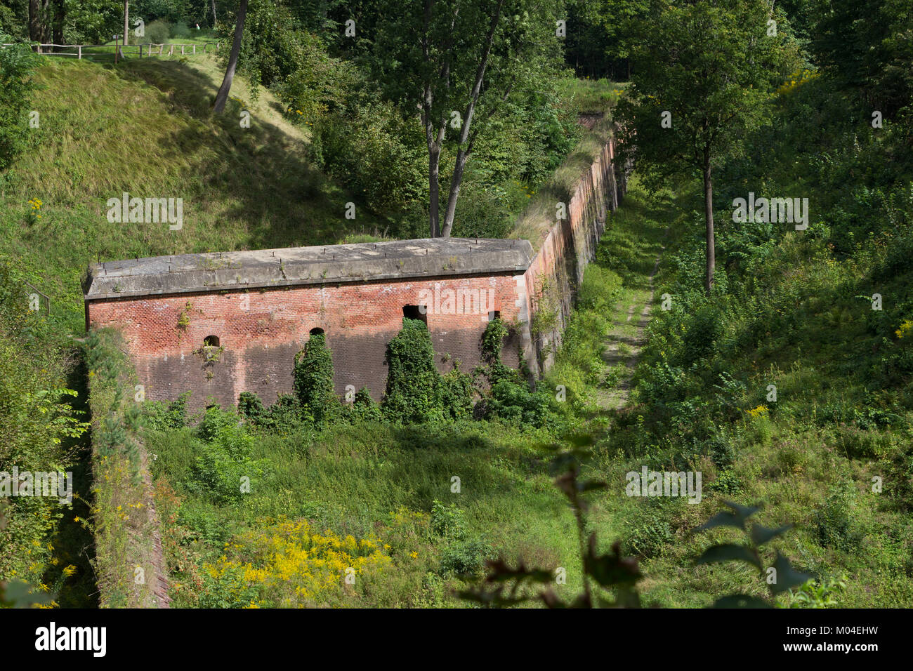 Boyen Fortress is a former Prussian fortress located in the western part of Gizycko, in Warmian-Masurian Voivodeship, northeastern Poland. Stock Photo
