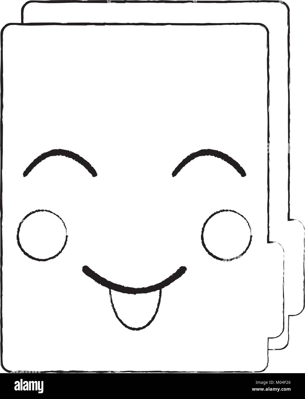 happy file folder kawaii icon image Stock Vector Image & Art - Alamy