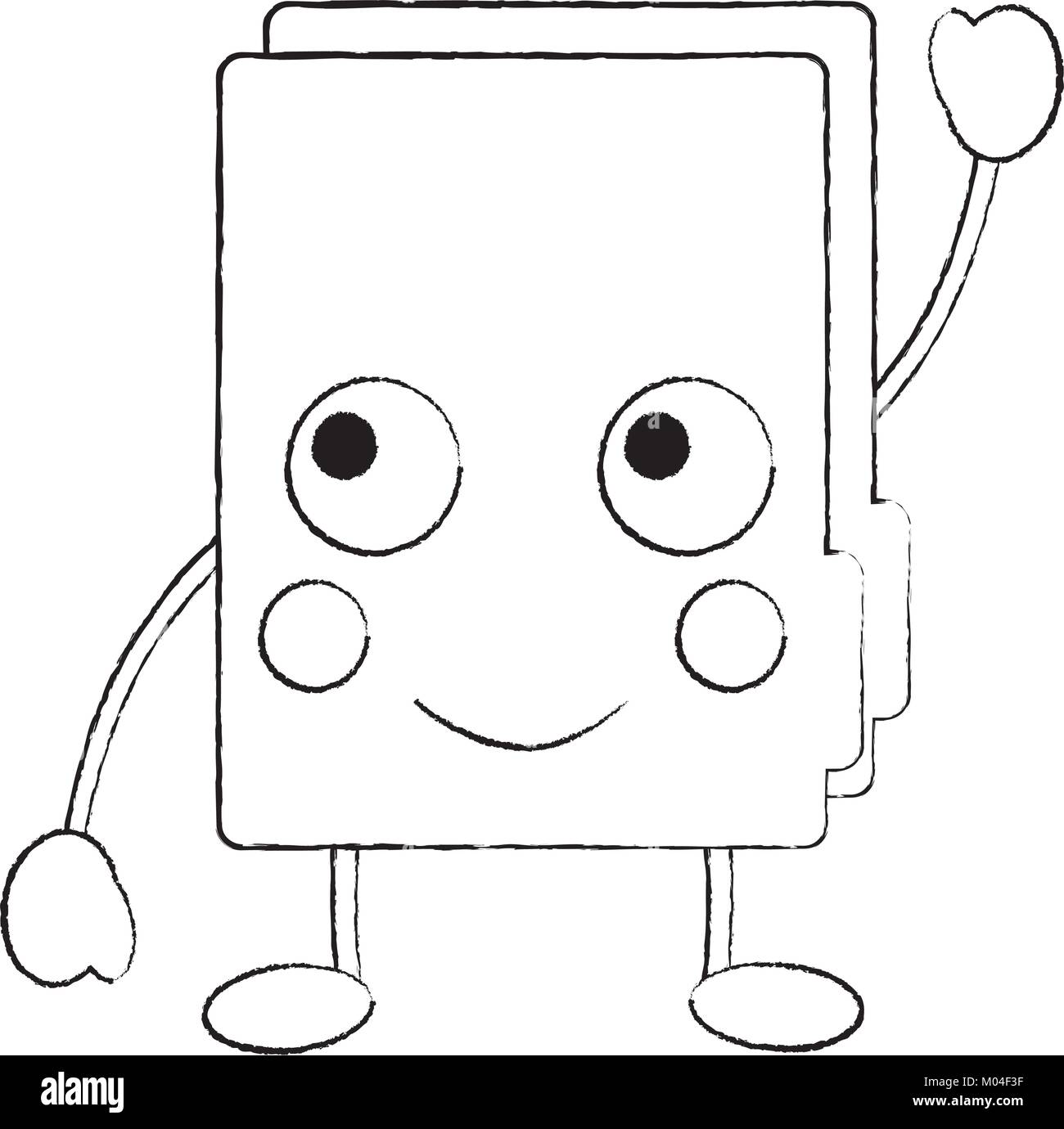happy file folder kawaii icon image Stock Vector Image & Art - Alamy