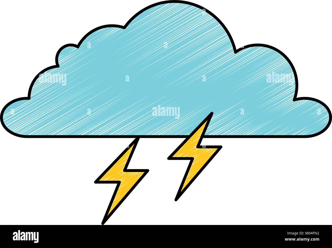 weather cloud rainy with ray vector illustration design Stock Vector ...