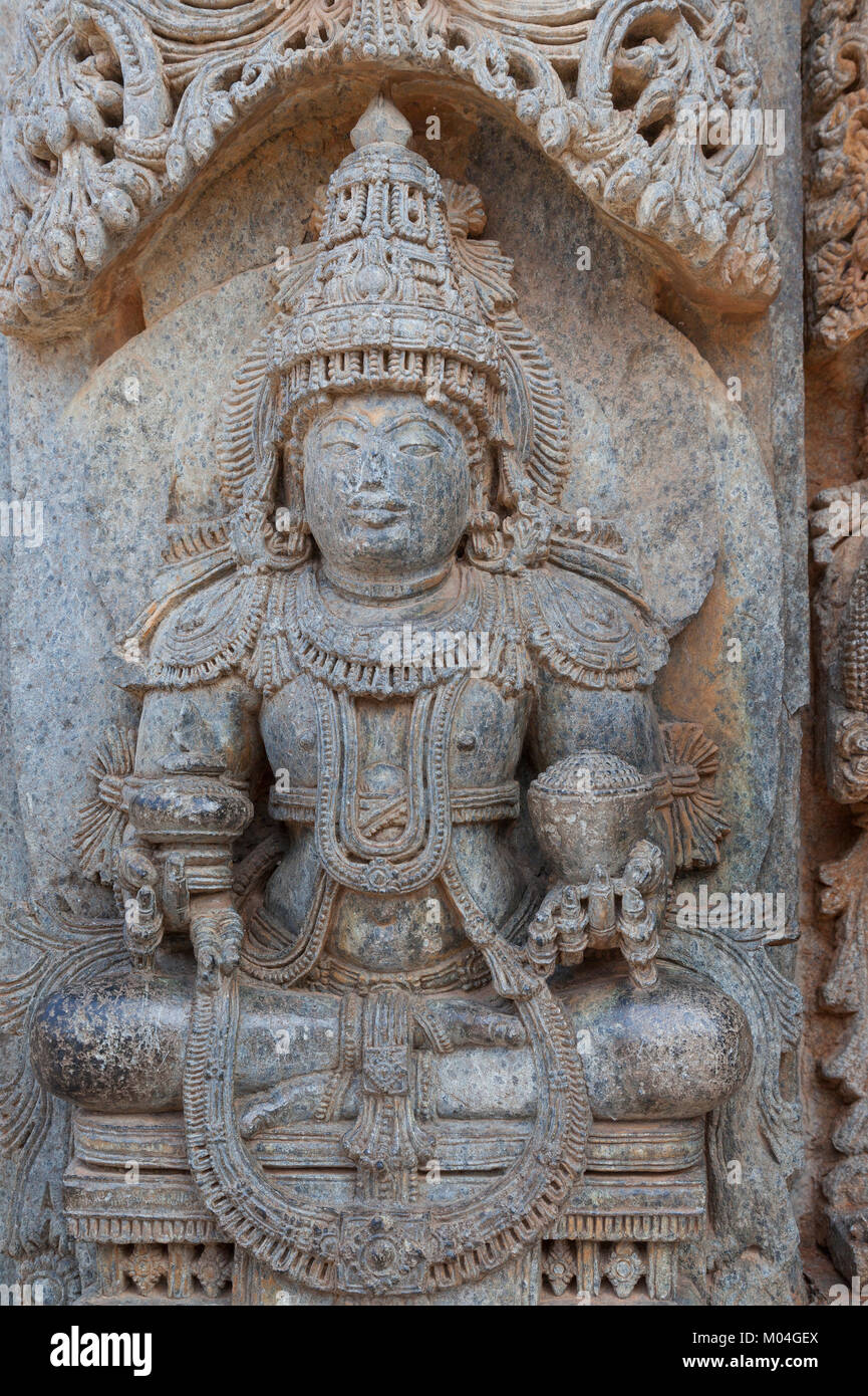 India, Karnataka, Somanathapura, Chennakesava Temple Stock Photo